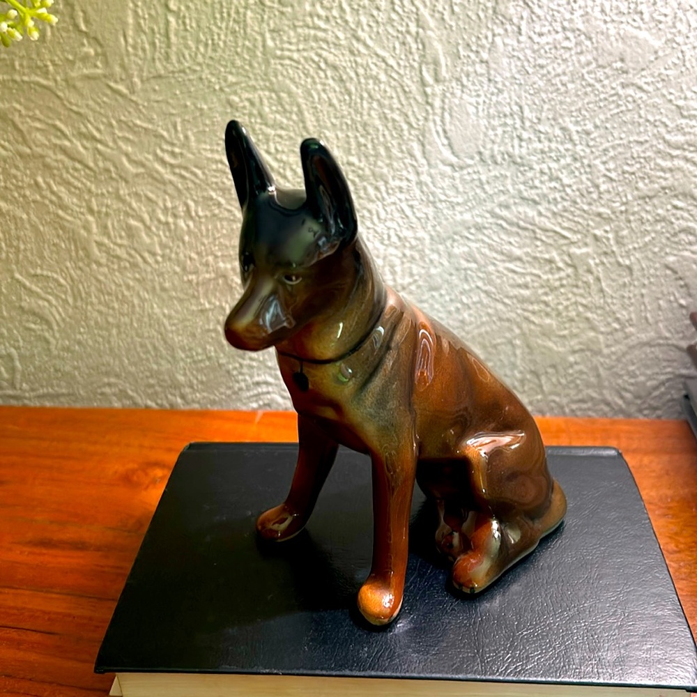 Glazed Ceramic German Shepherd